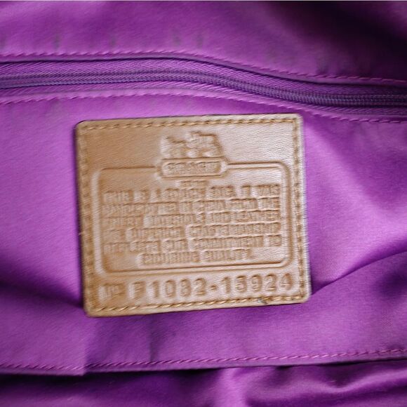 Coach Madison Brown Satchel Croco Embossed Leather Handbag Purse Shoulder Bag - Picture 7 of 9